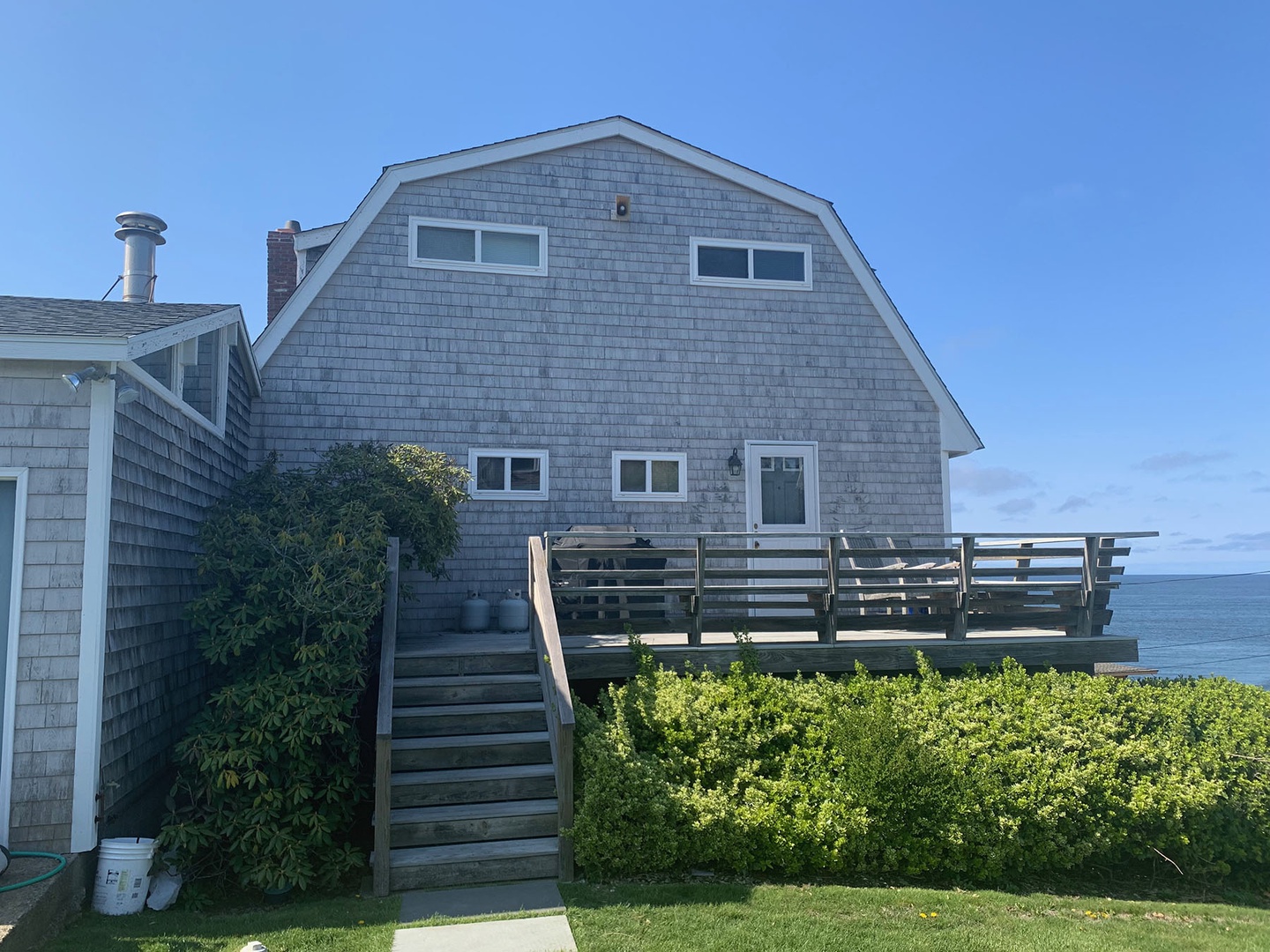 Front door and porch.