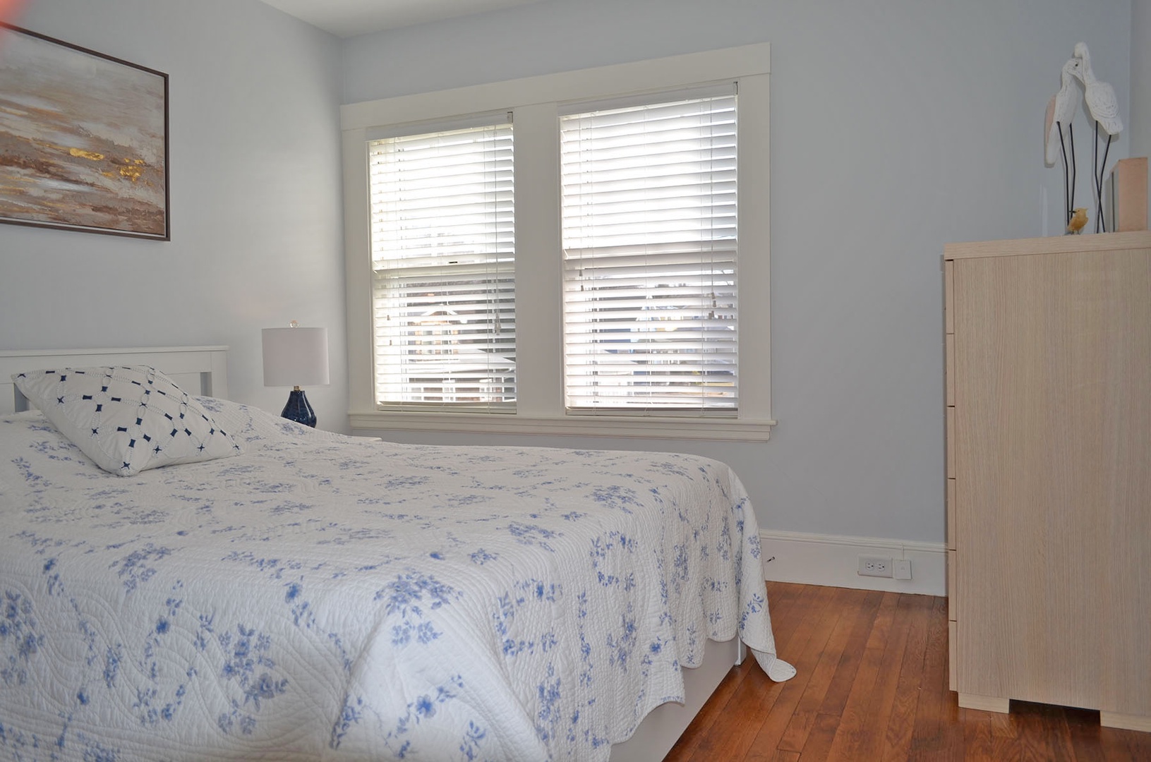 Bedroom 1 has a Queen bed.