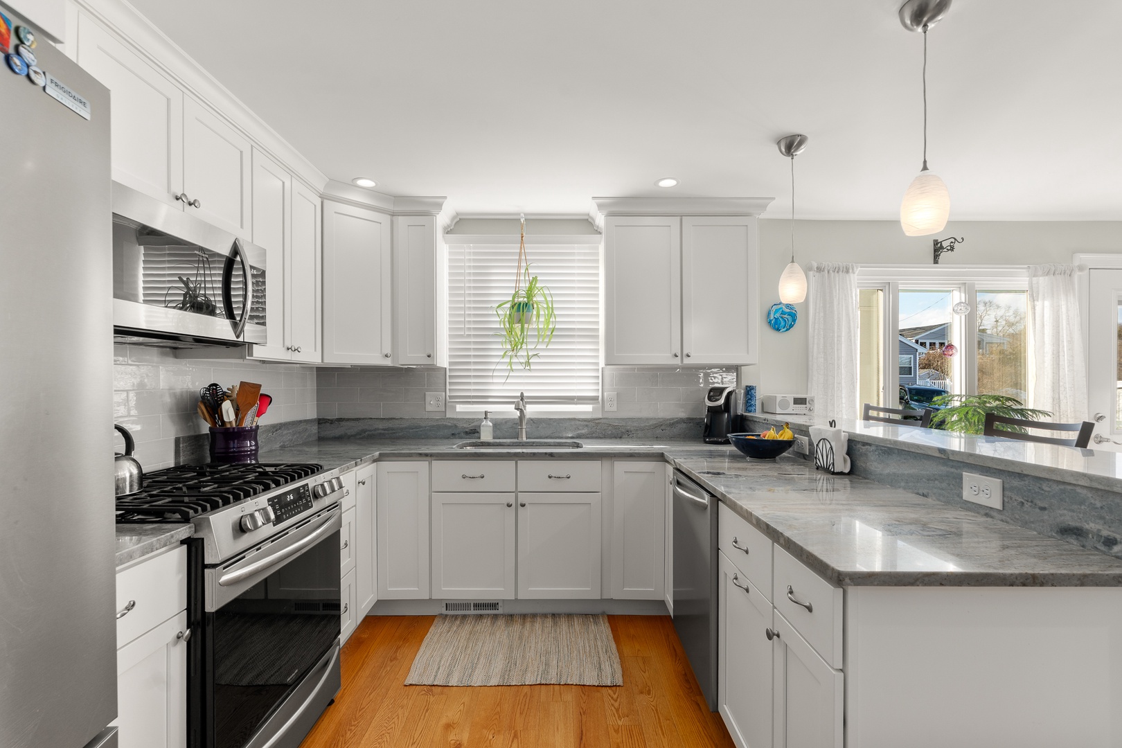 The kitchen is fully equipped with modern appliances.