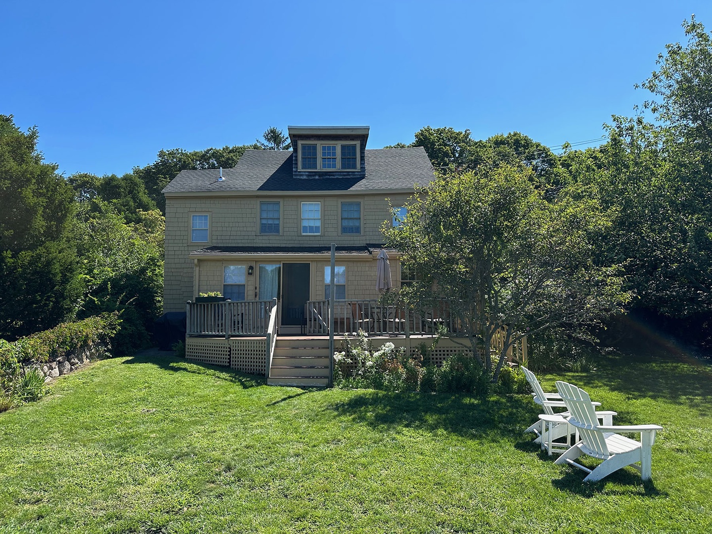 View of the house from the dock.