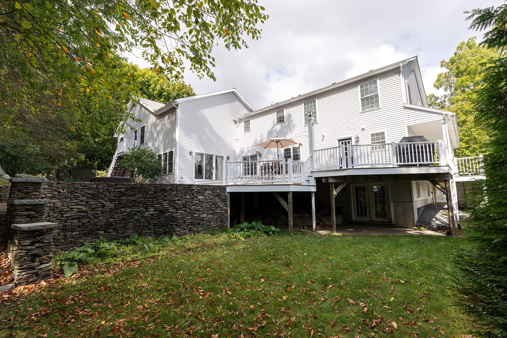 Back yard and deck