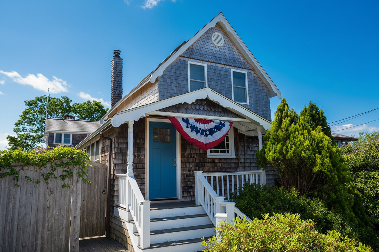 Front door of the house.