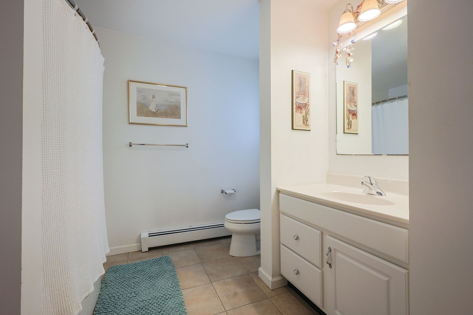 The second full-bathroom, located upstairs