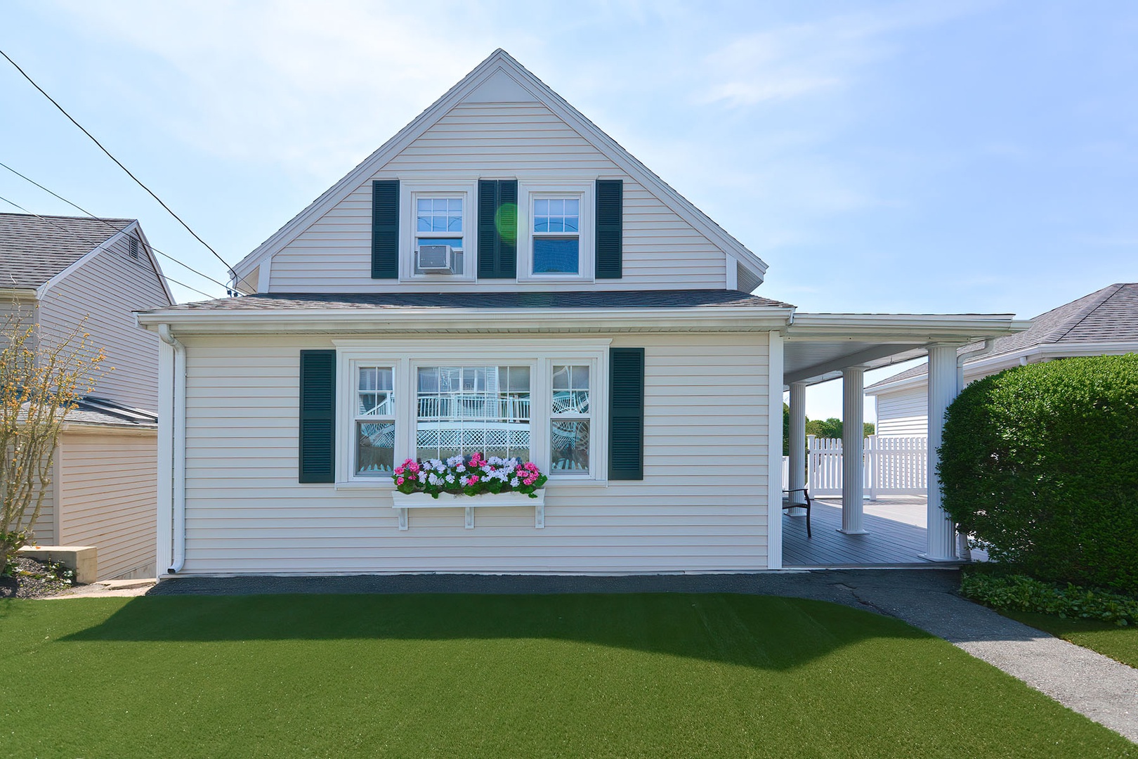 Street side view of the house.