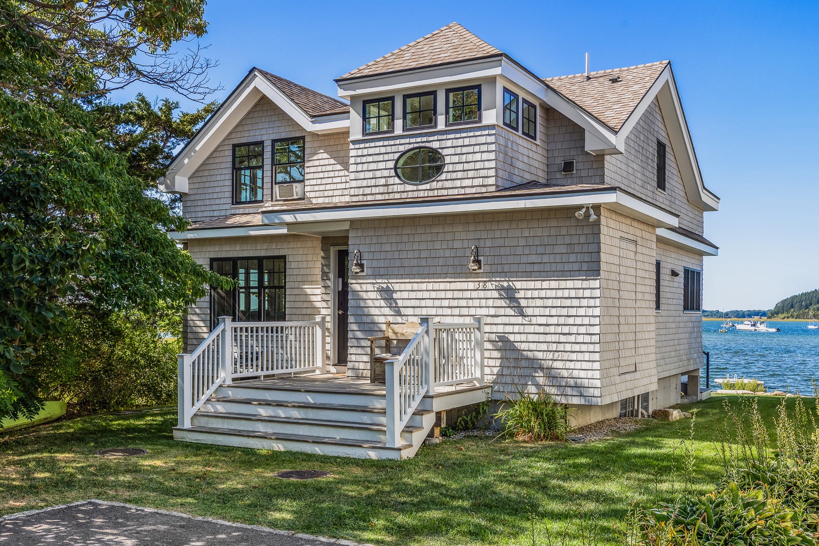 The front of the house.