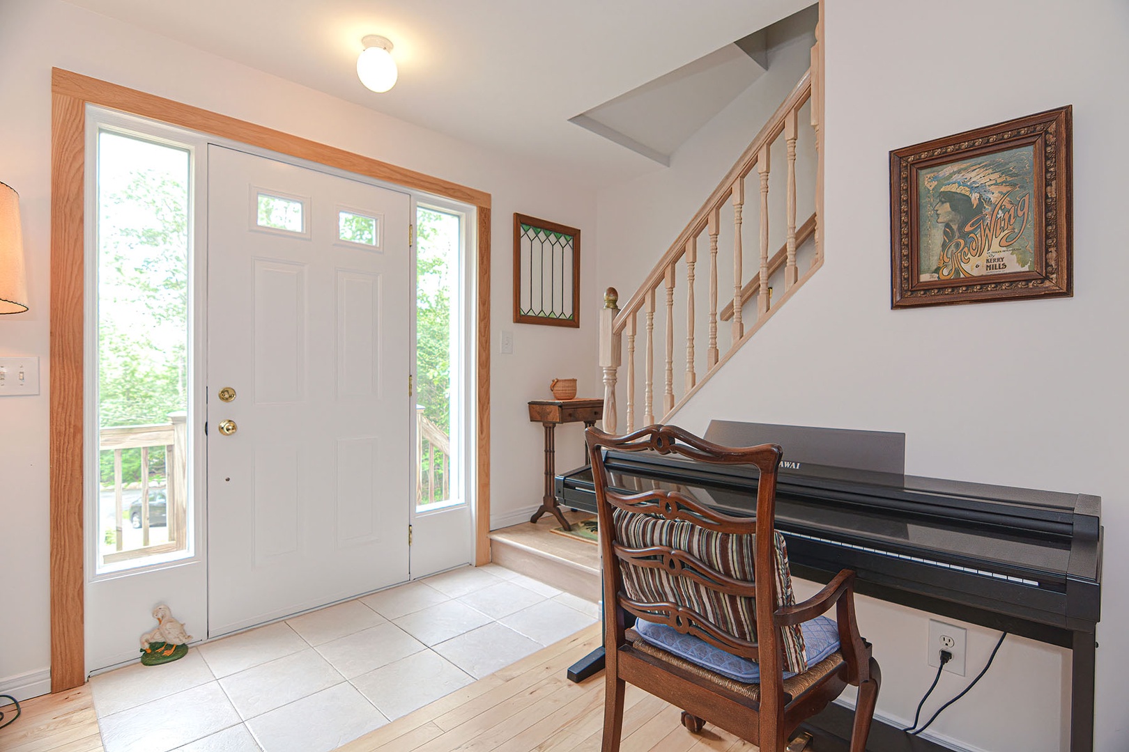 Staircase to second level.