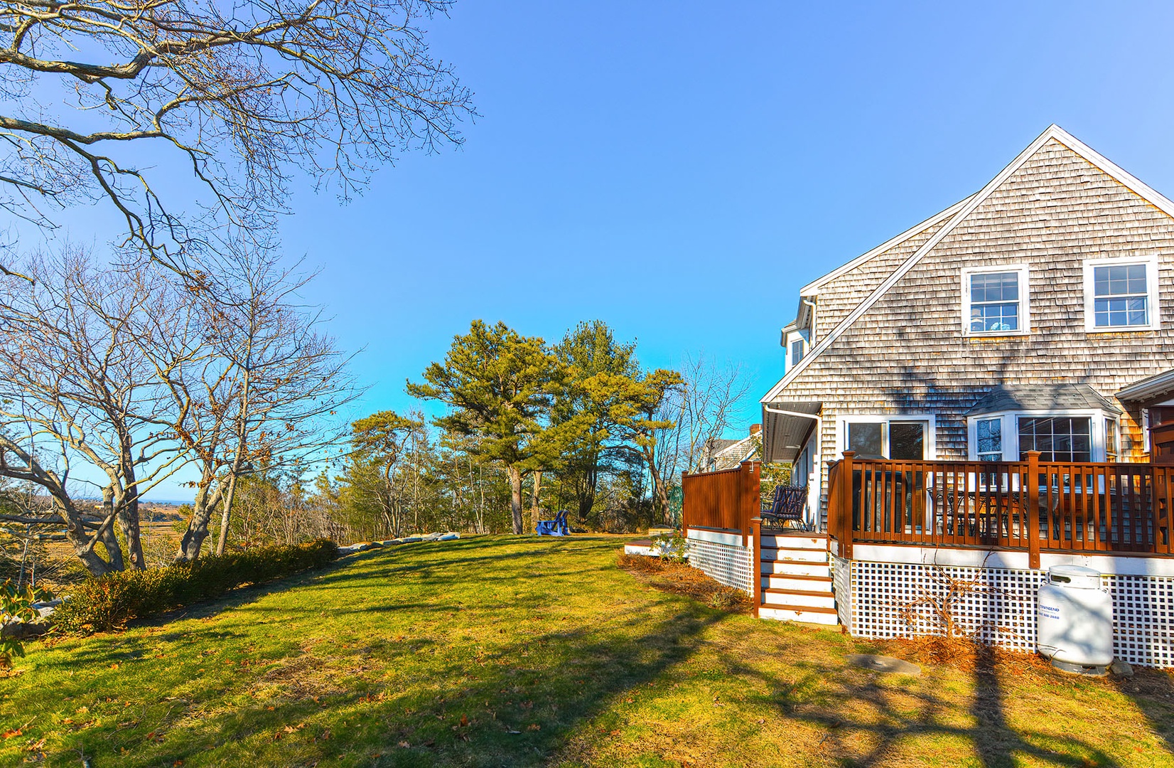 Spacious backyard for outdoor activities.