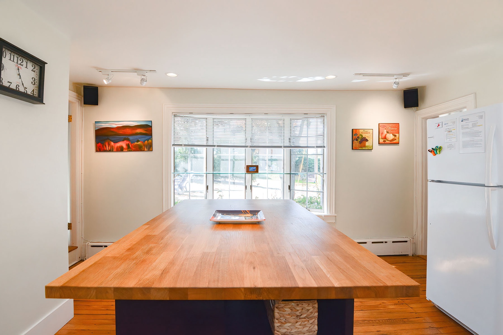 This kitchen combines modern convenience with plenty of natural light.