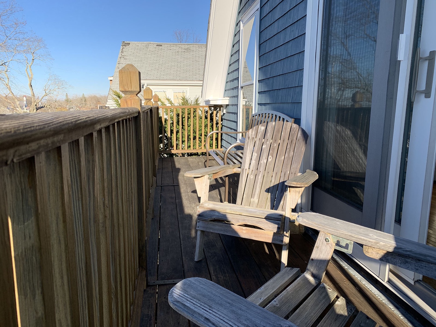 Seating on the Primary bedroom deck.