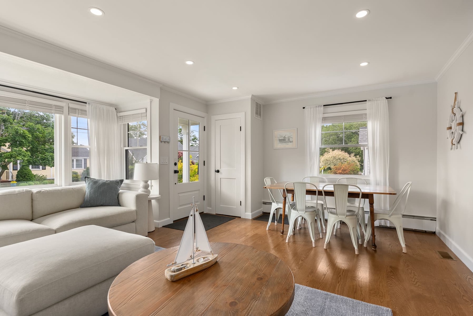 The dining area is just next to the living area.