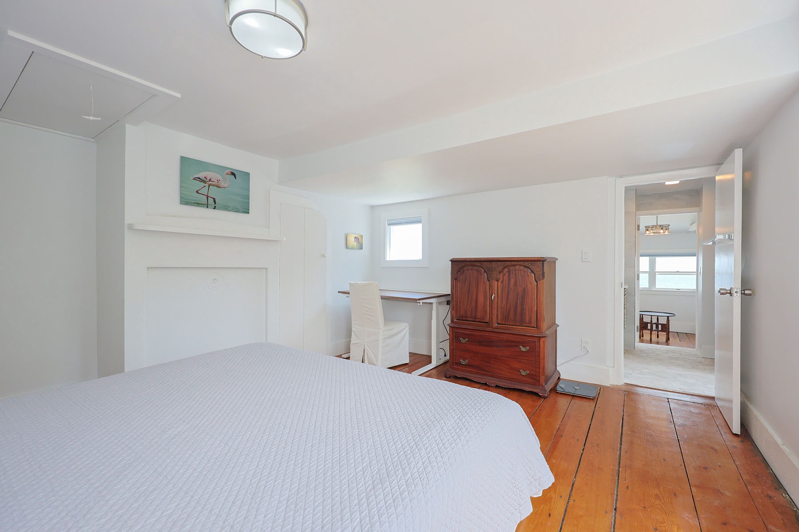 Primary bedroom with King bed.