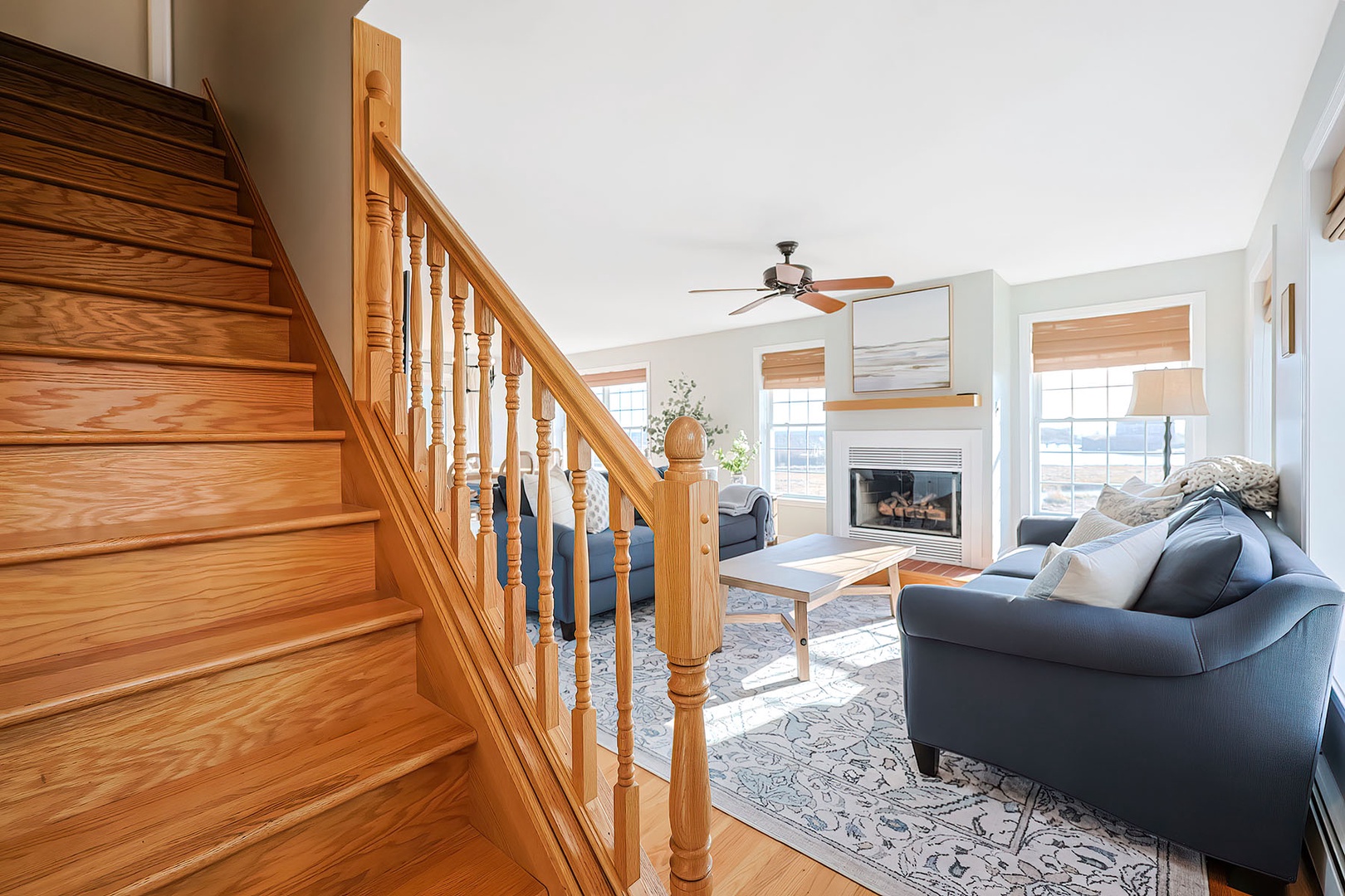 Stairs to second level.