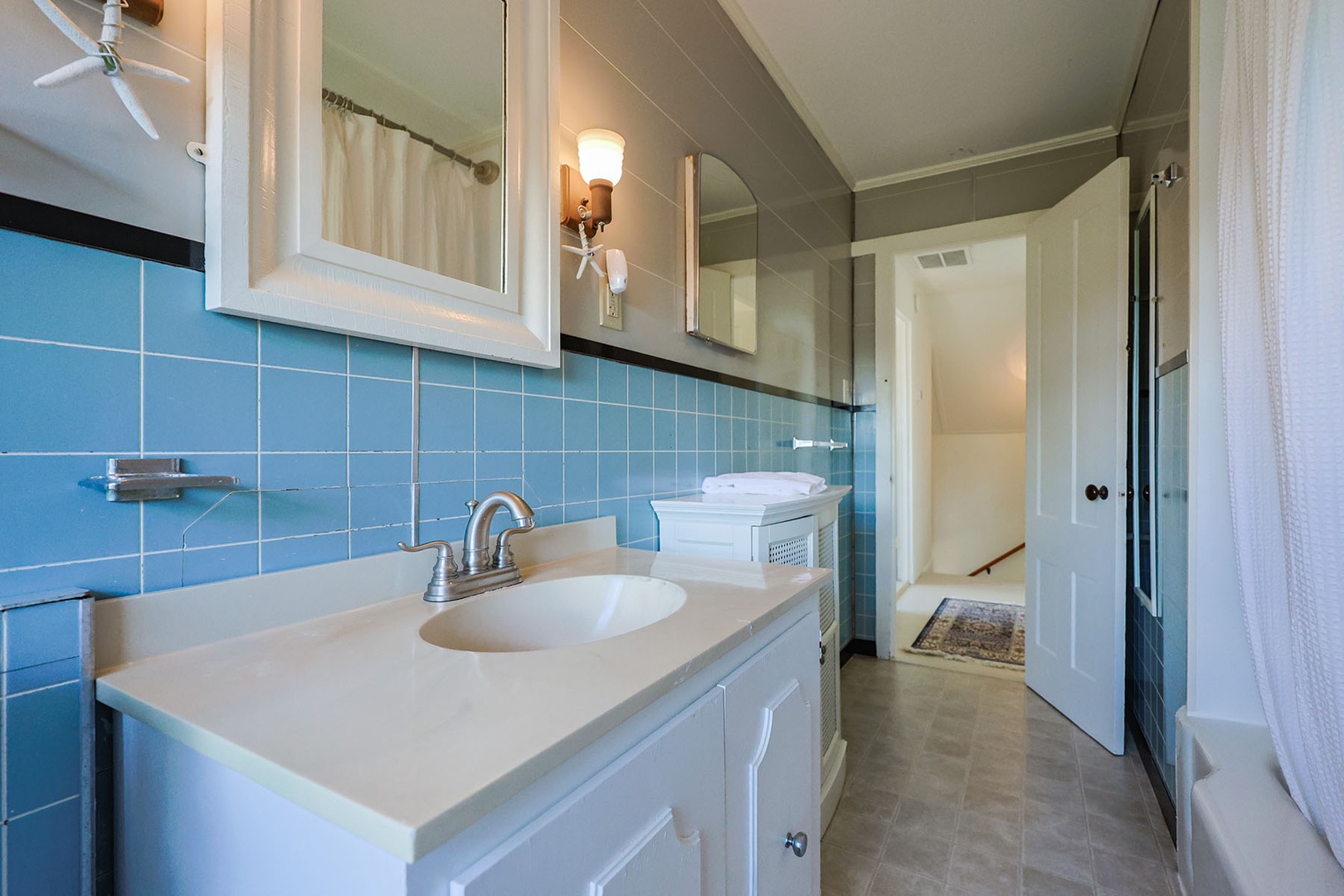 Full-bathroom located upstairs.