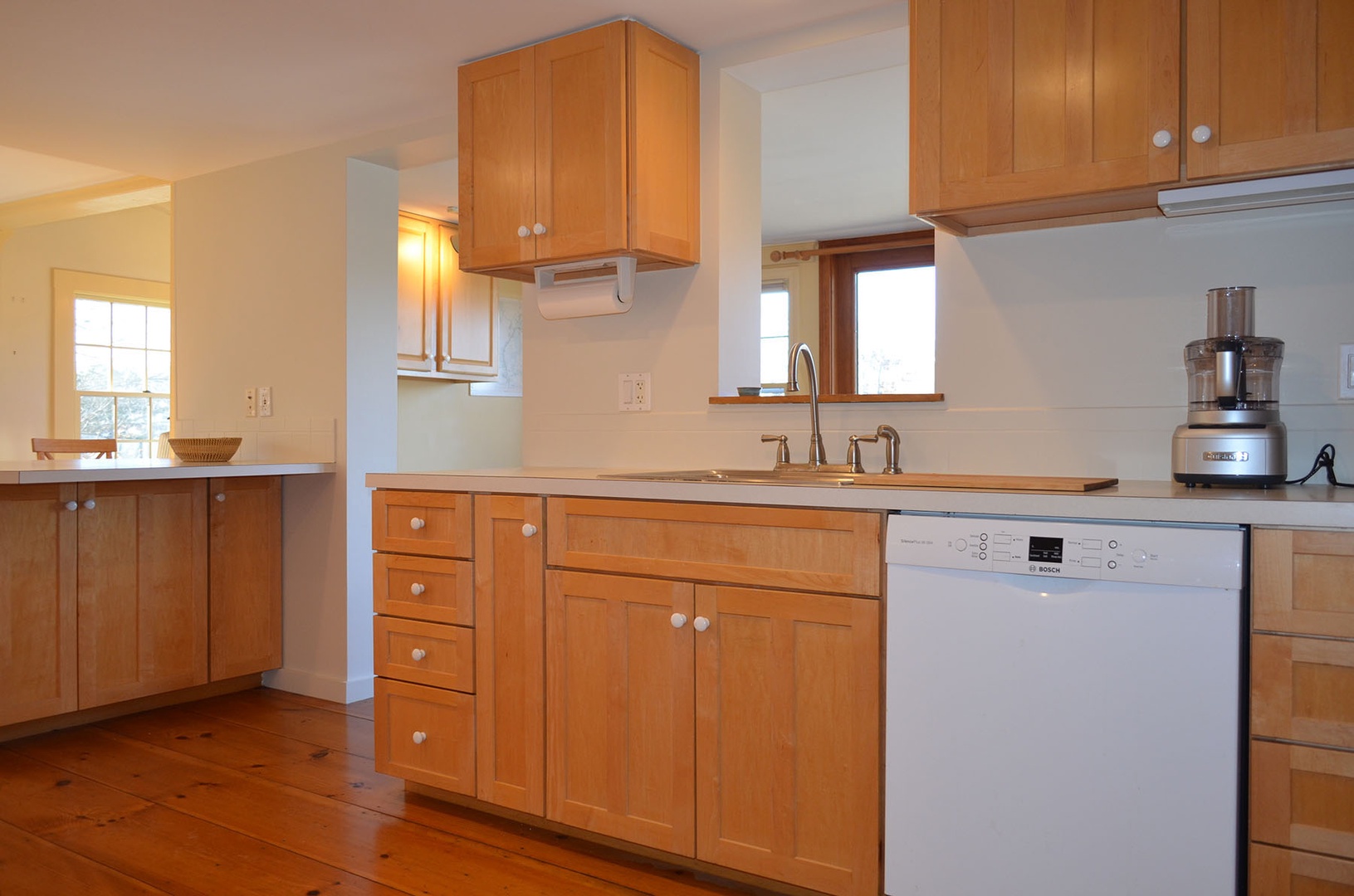 The Kitchen has a peekaboo window to enjoy the water views.
