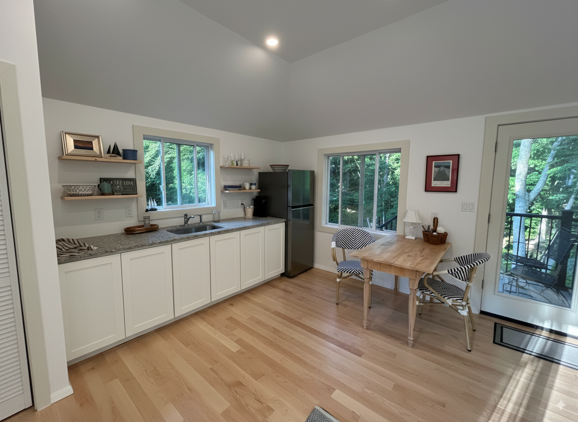 Efficiency kitchen (note there is no stove).