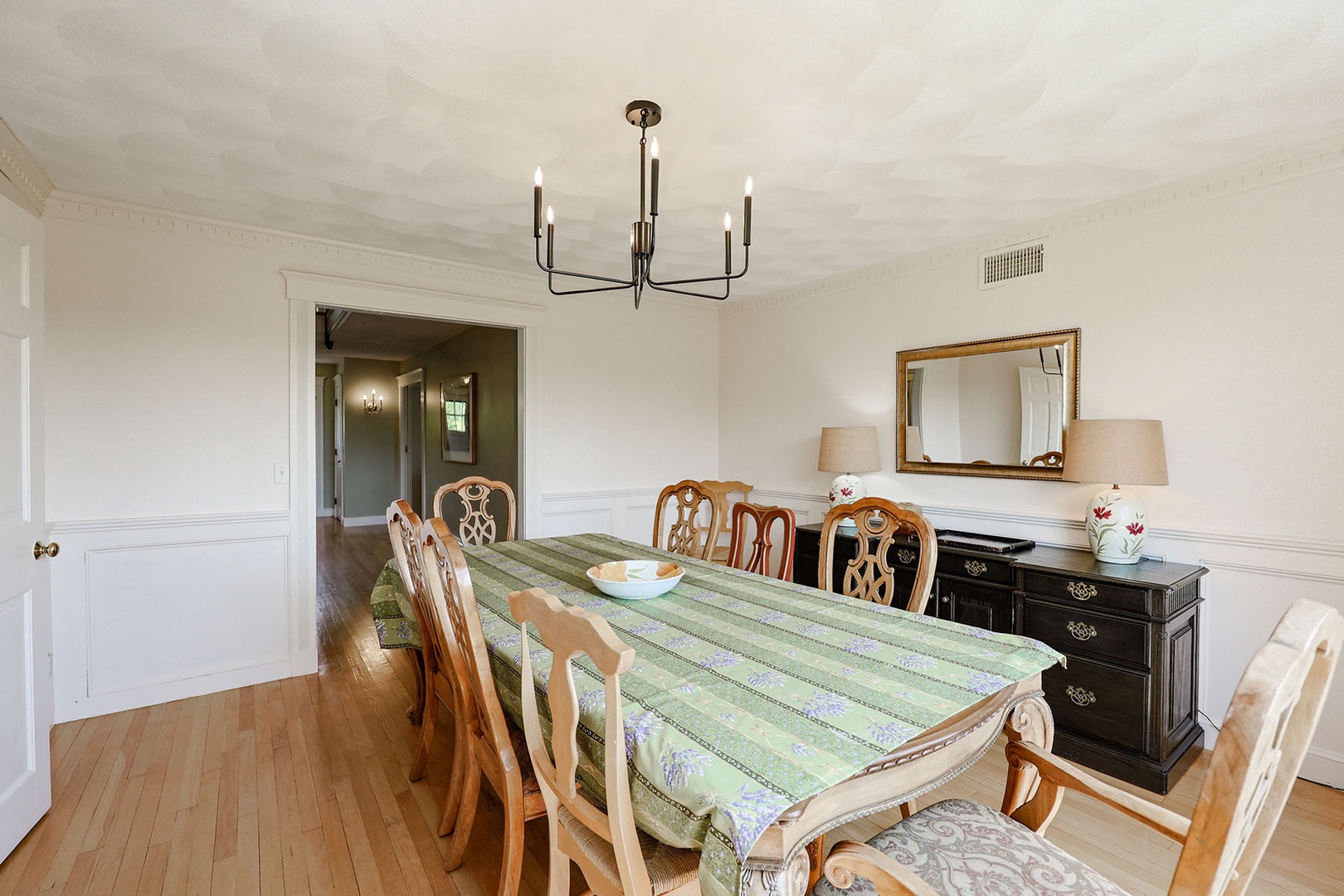 The formal dining room.