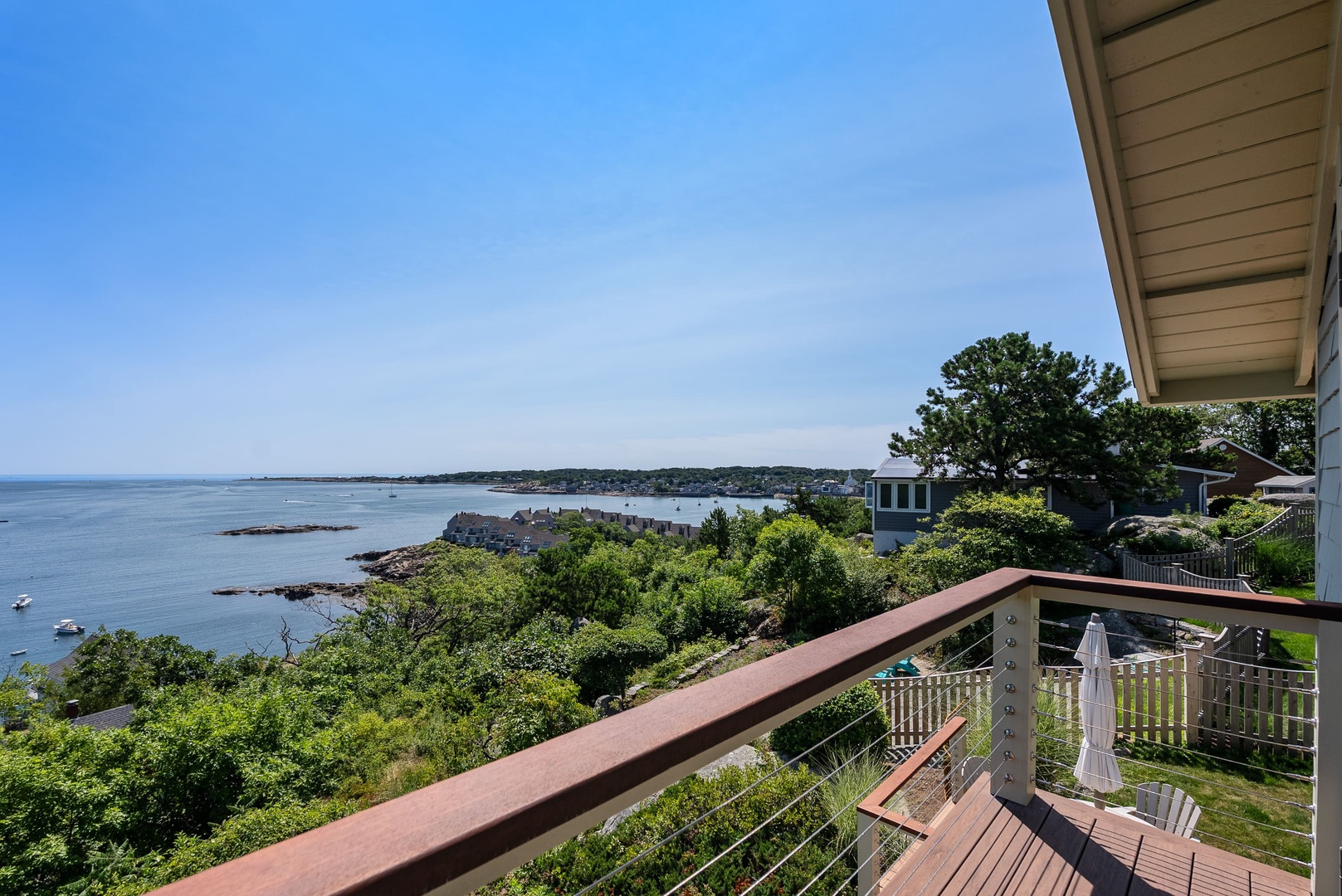 View from the primary bedroom balcony.