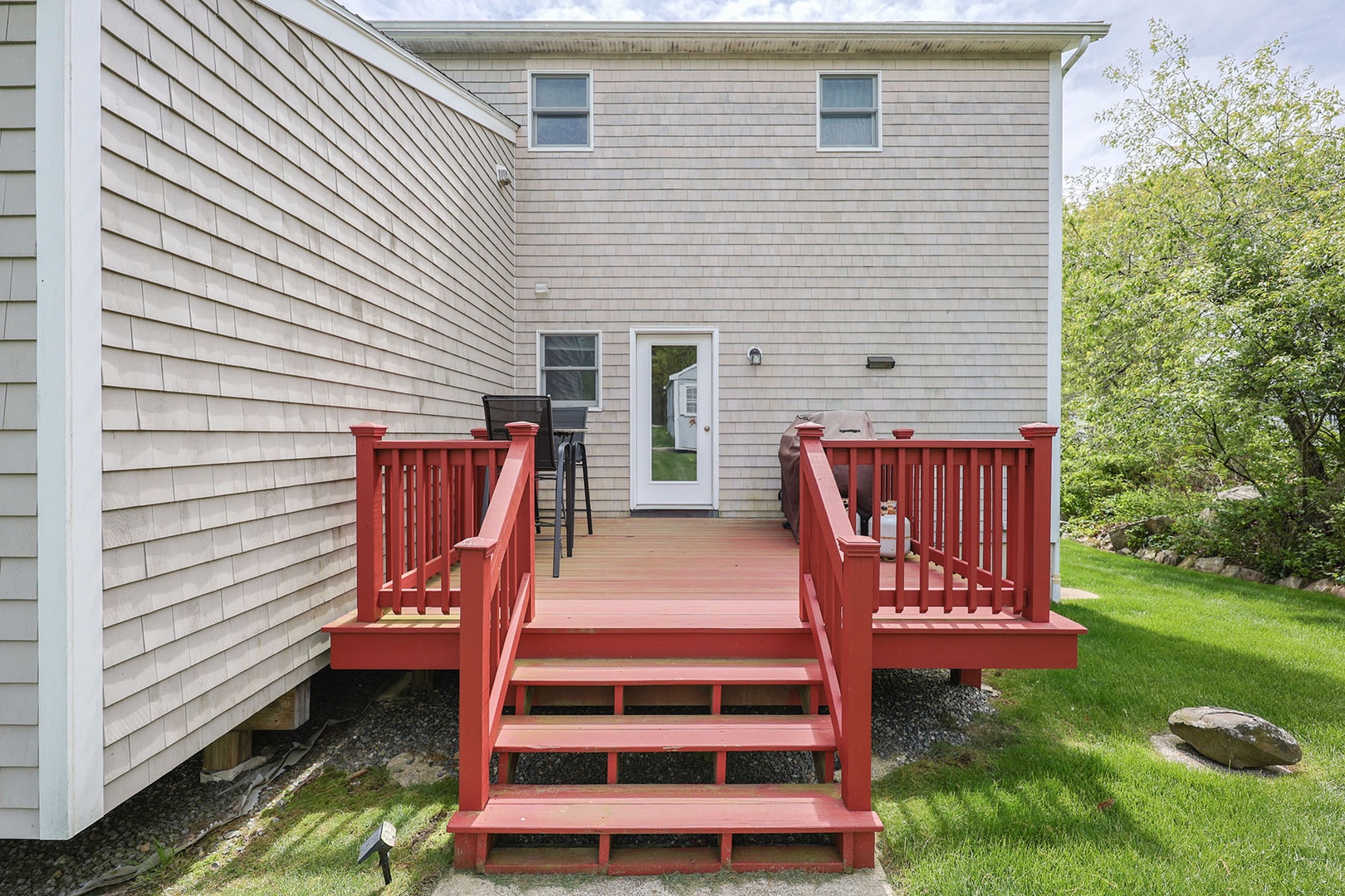 The back deck with the grill area