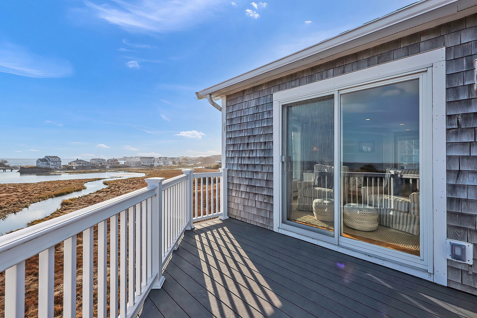 Deck off primary bedroom.