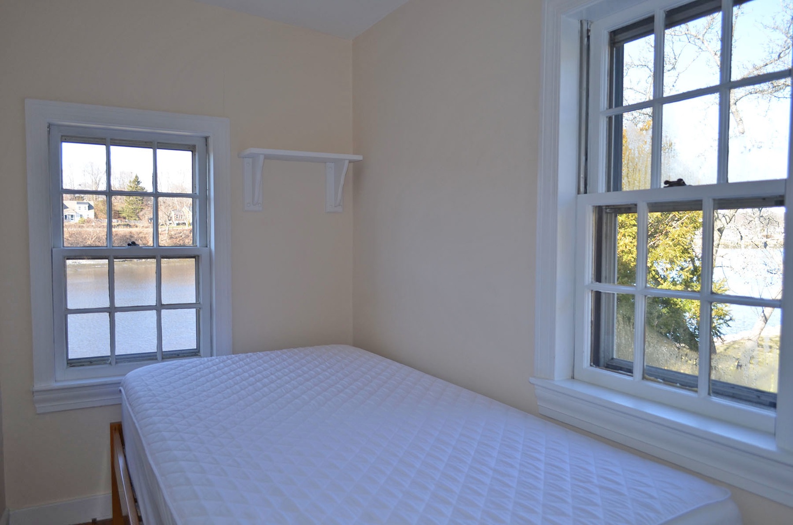 BR3: This corner bedroom has a Twin bed and water views.