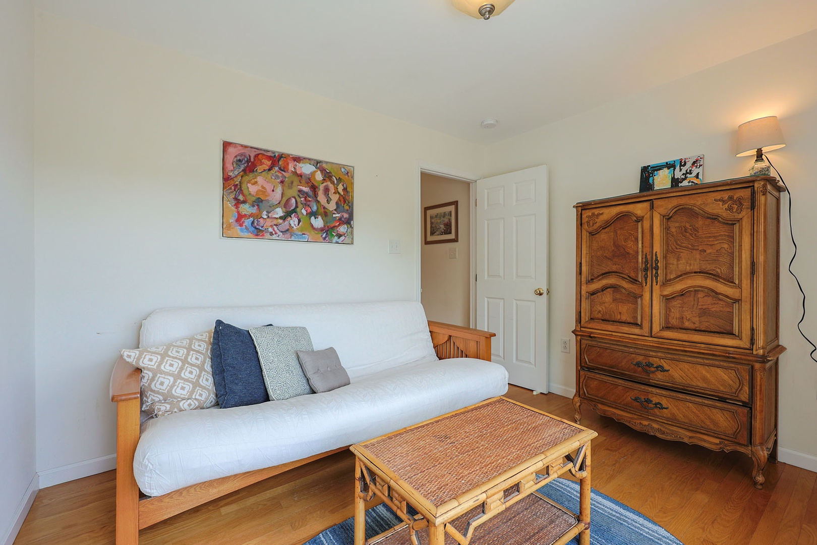 The third bedroom is perfect for a quiet retreat or sleeping area