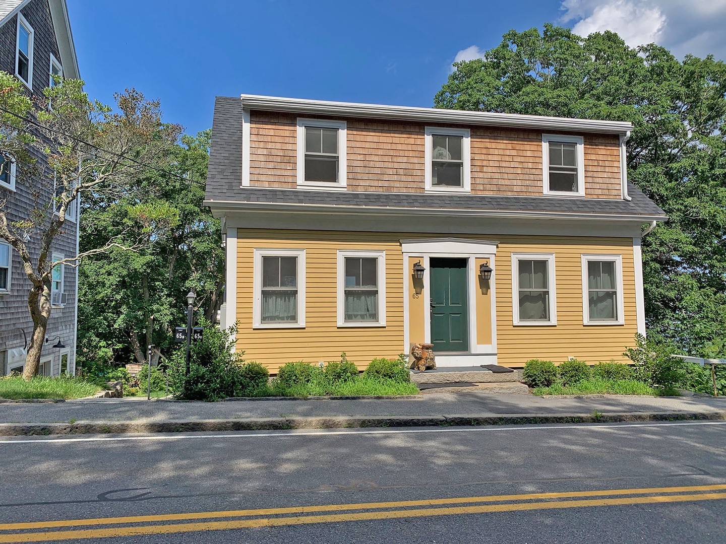 The front facade of the rental property. 