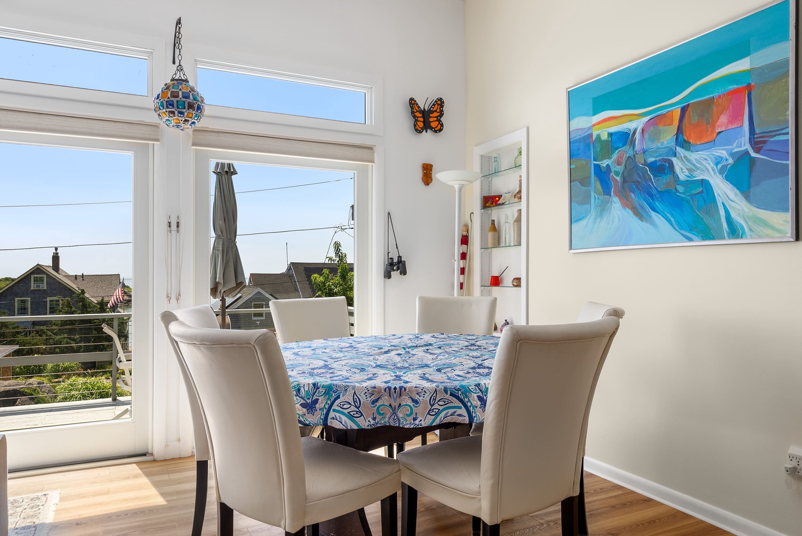 Dining area with a view.