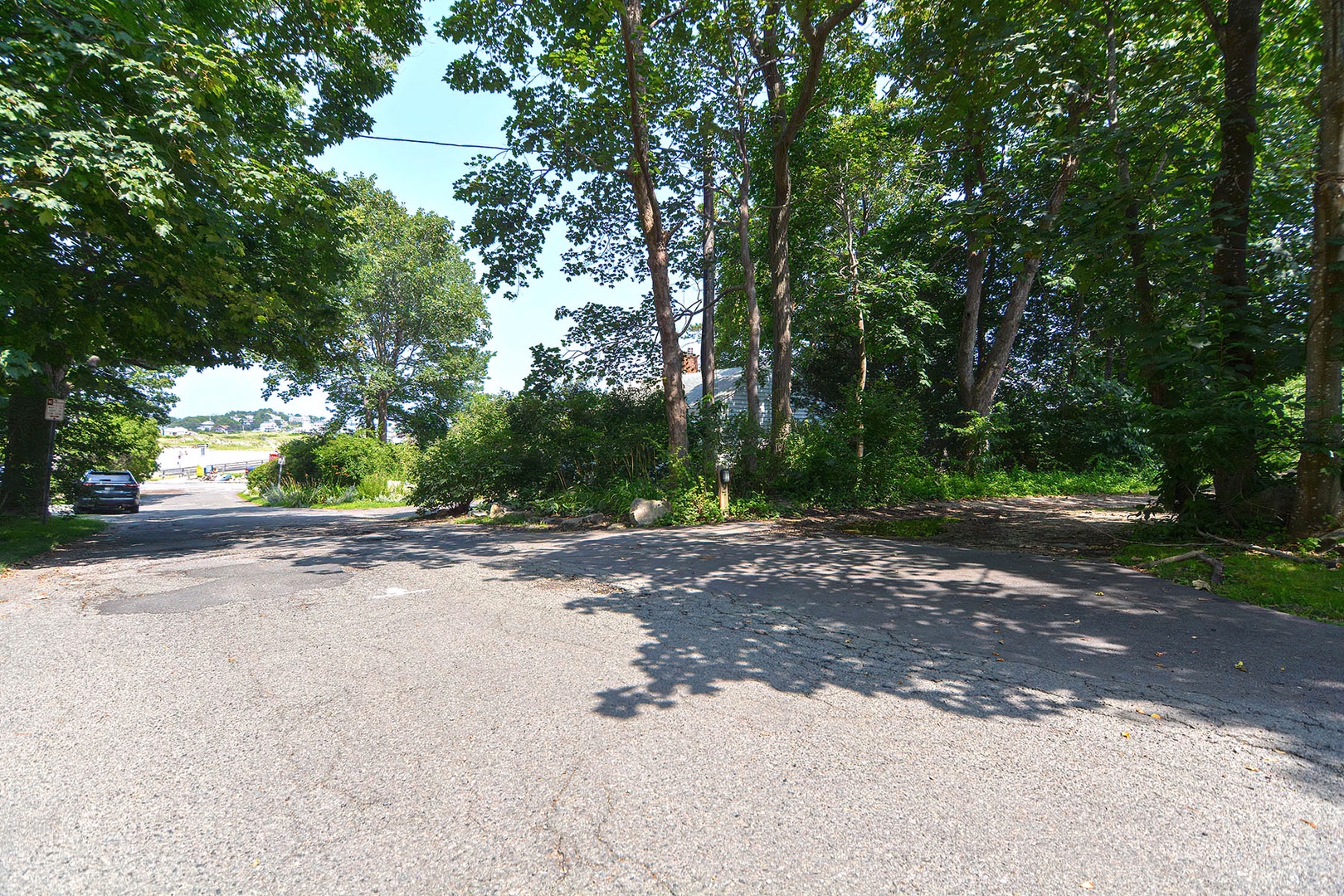 Driveway leading to the beach.