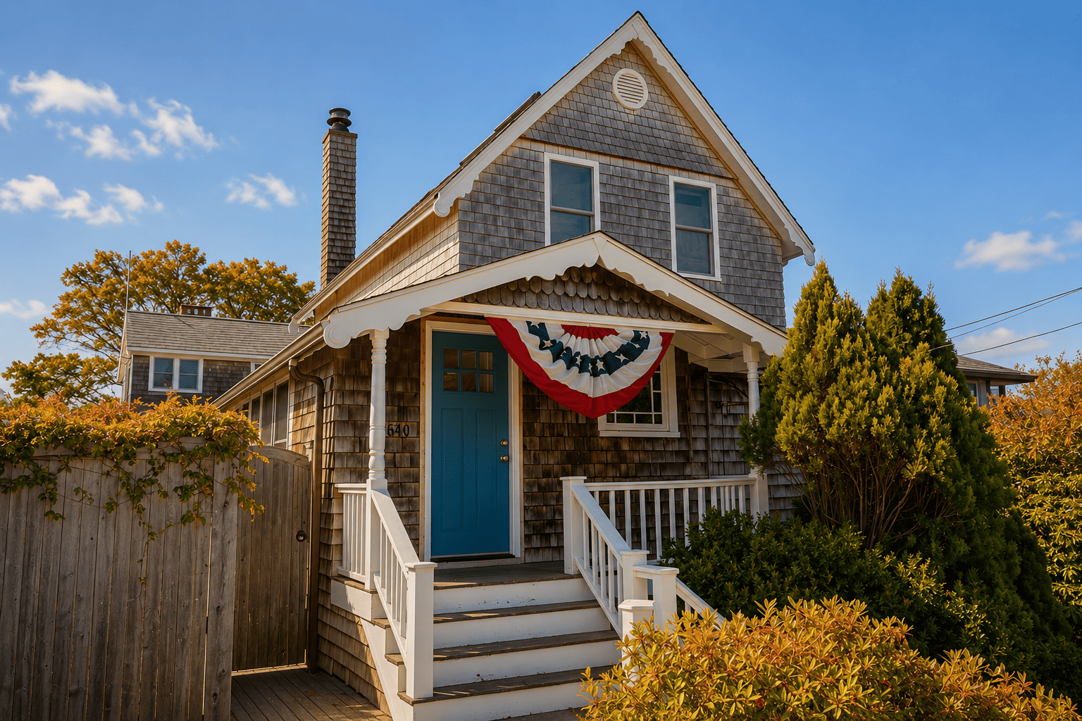 Front door of the house.