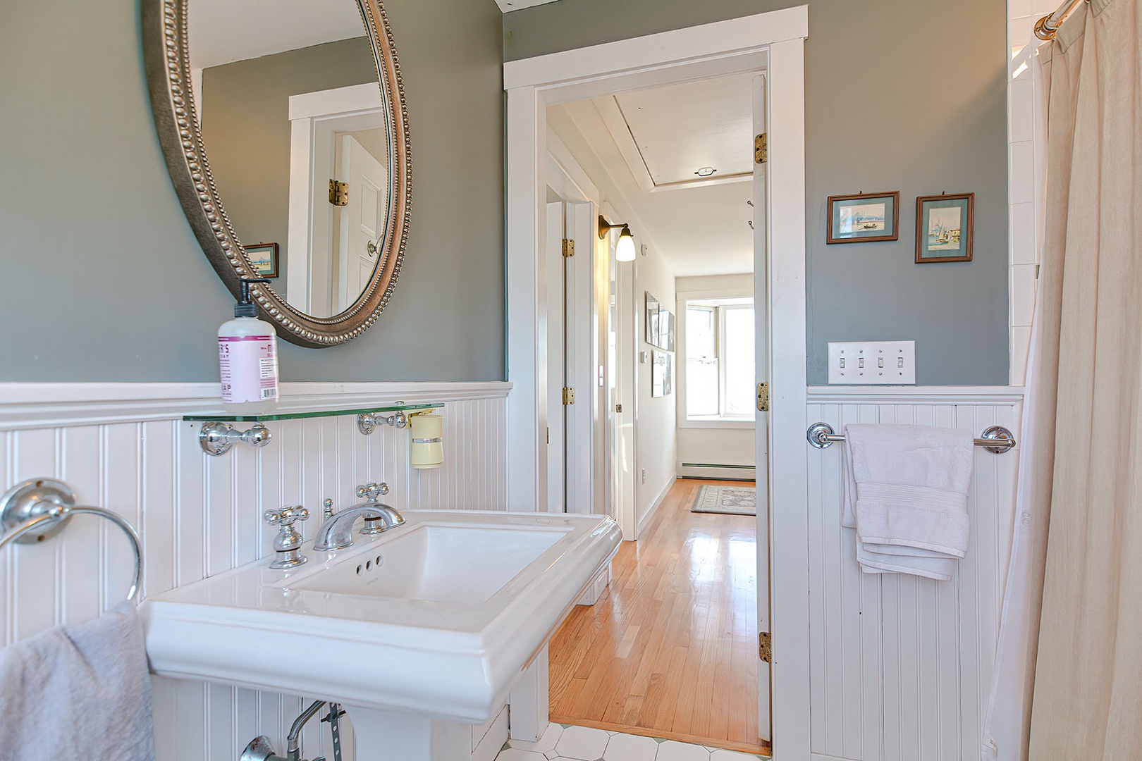 Full bath with shower.