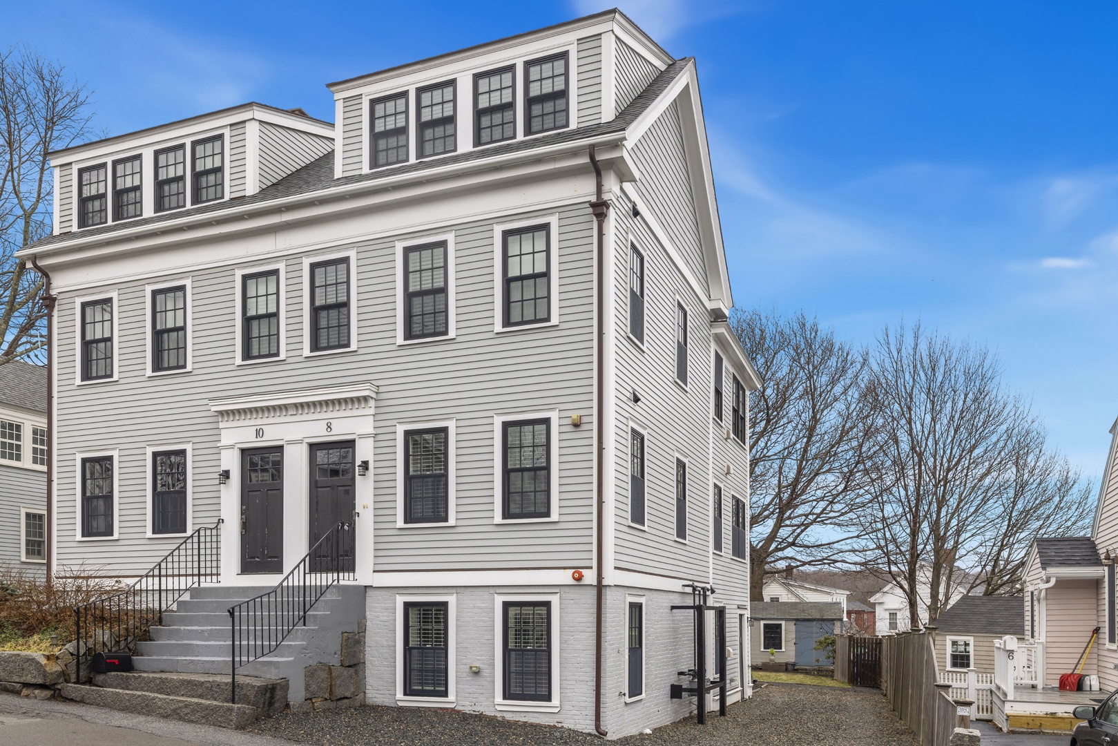 Three separate apartments in a four-story historic home