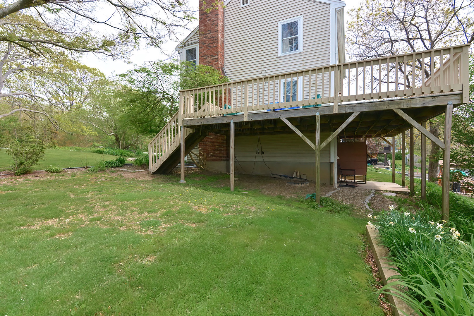 Spacious back yard.