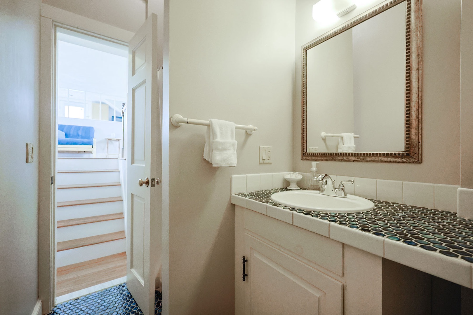 The in-law suite's bathroom with stand-up shower.