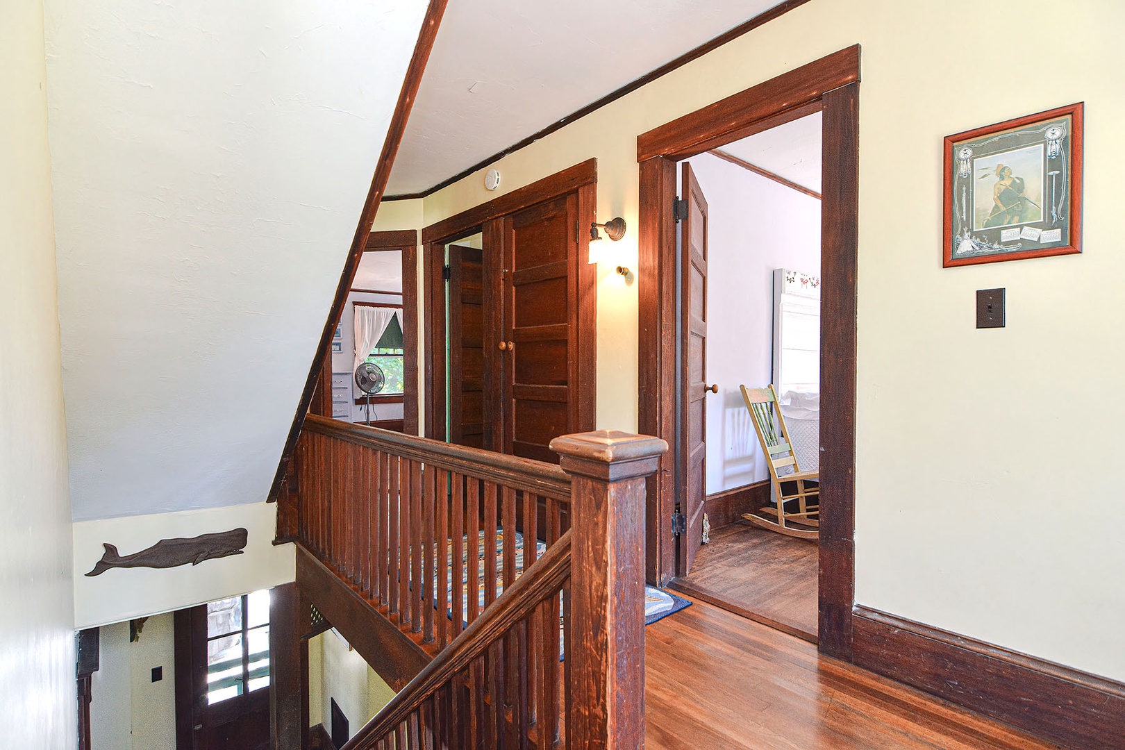 Staircase to 2nd level bedroom.