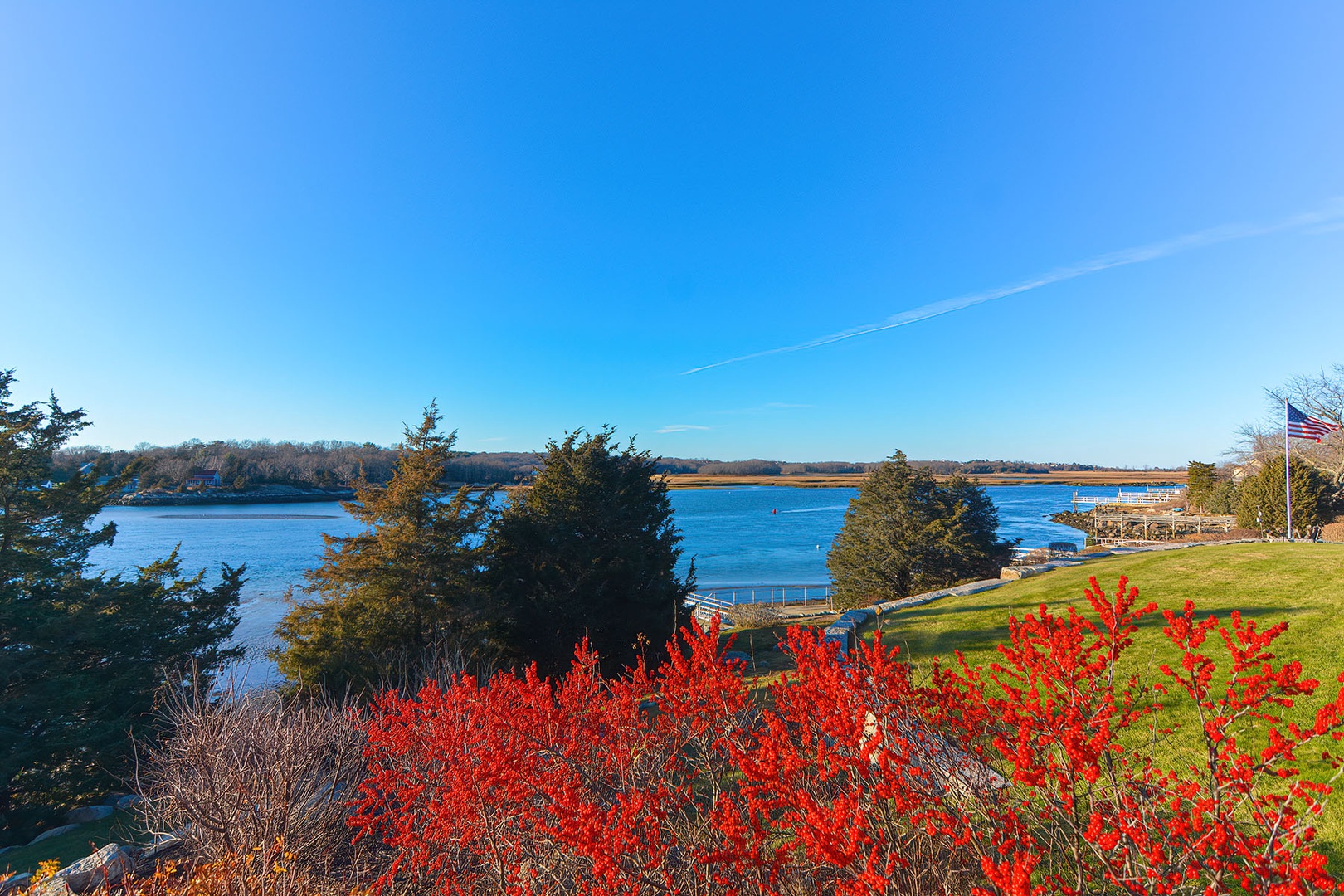 Scenic and serene views of the Anniquam River.