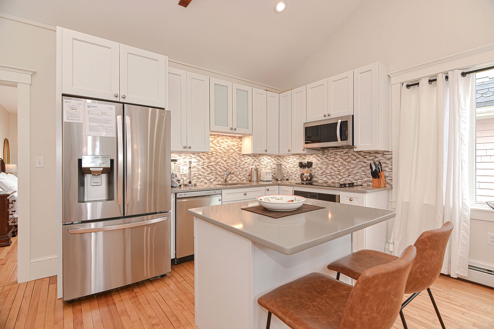 Counter top and chair for two.