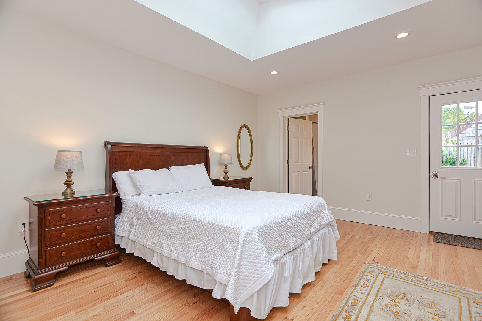 Comfy bed perfect for two.