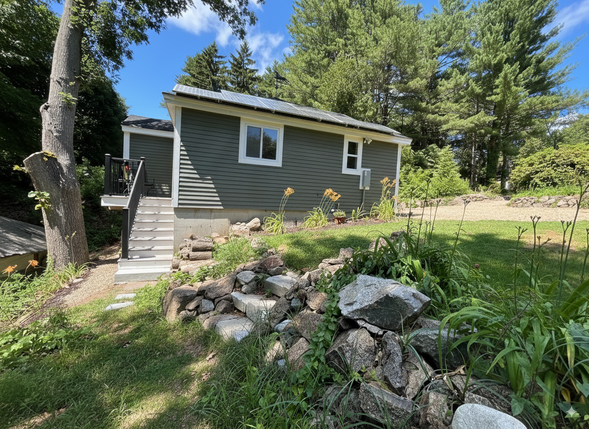 Exterior of the cottage.