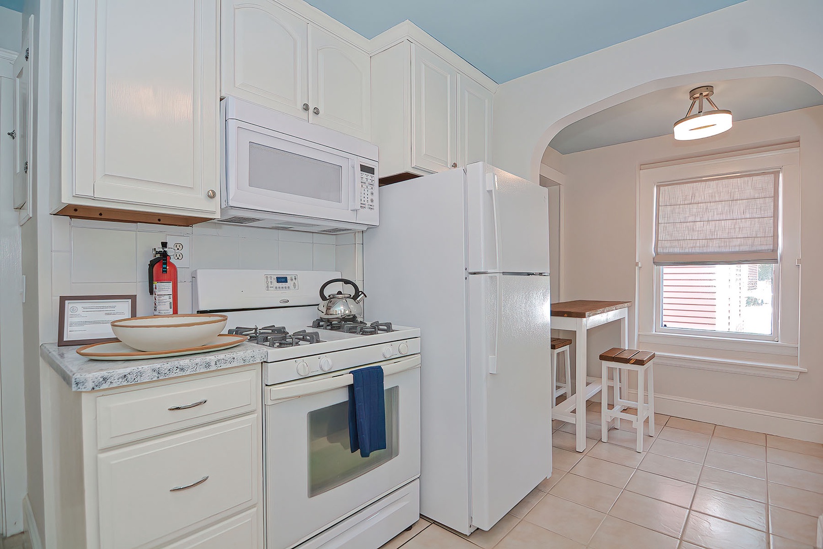 The kitchen has all the essentials.