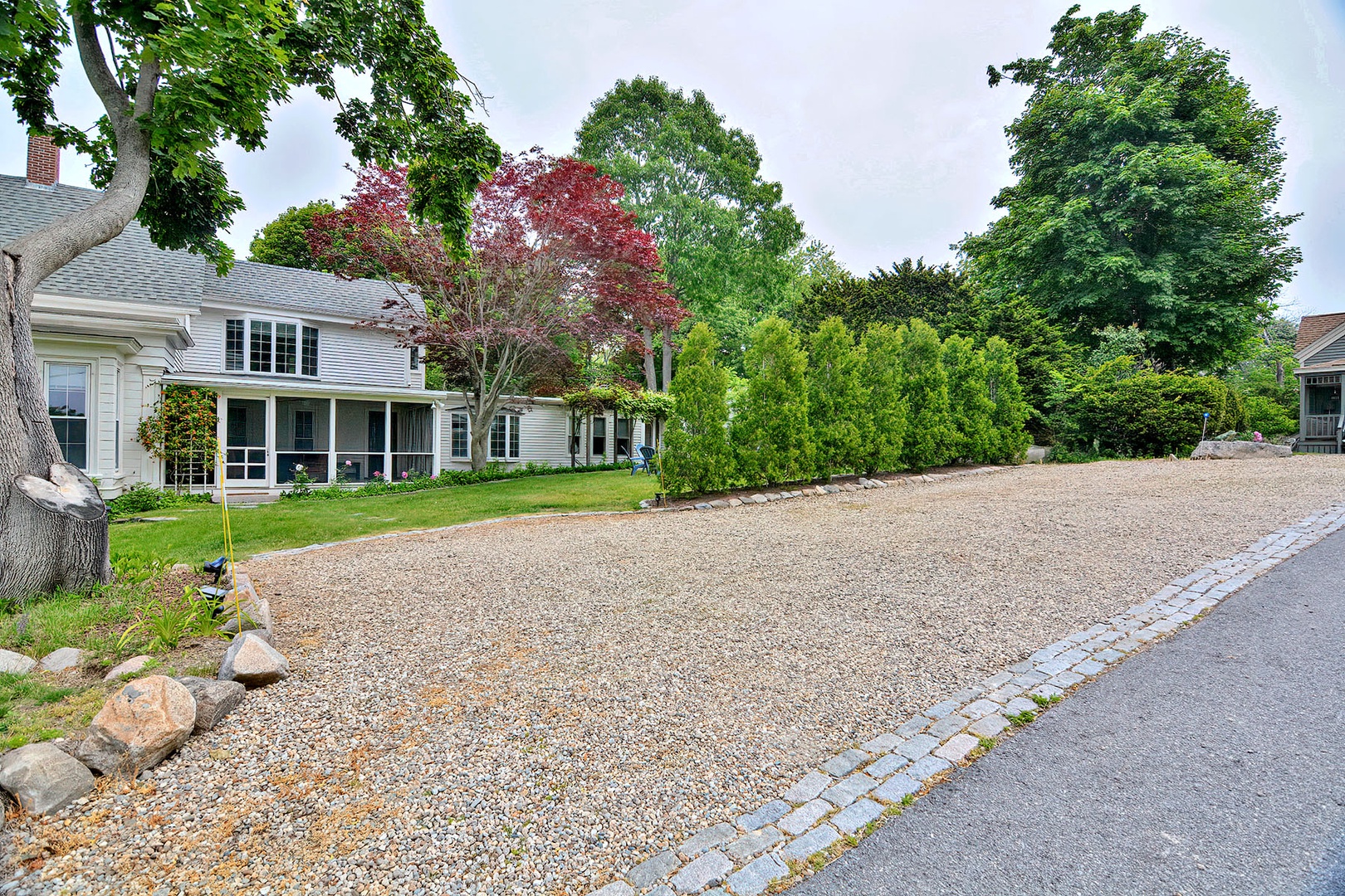 Parking area in the front of the house.