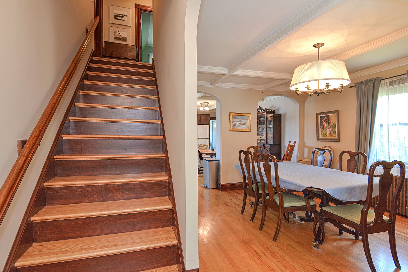 Looking up to the second floor