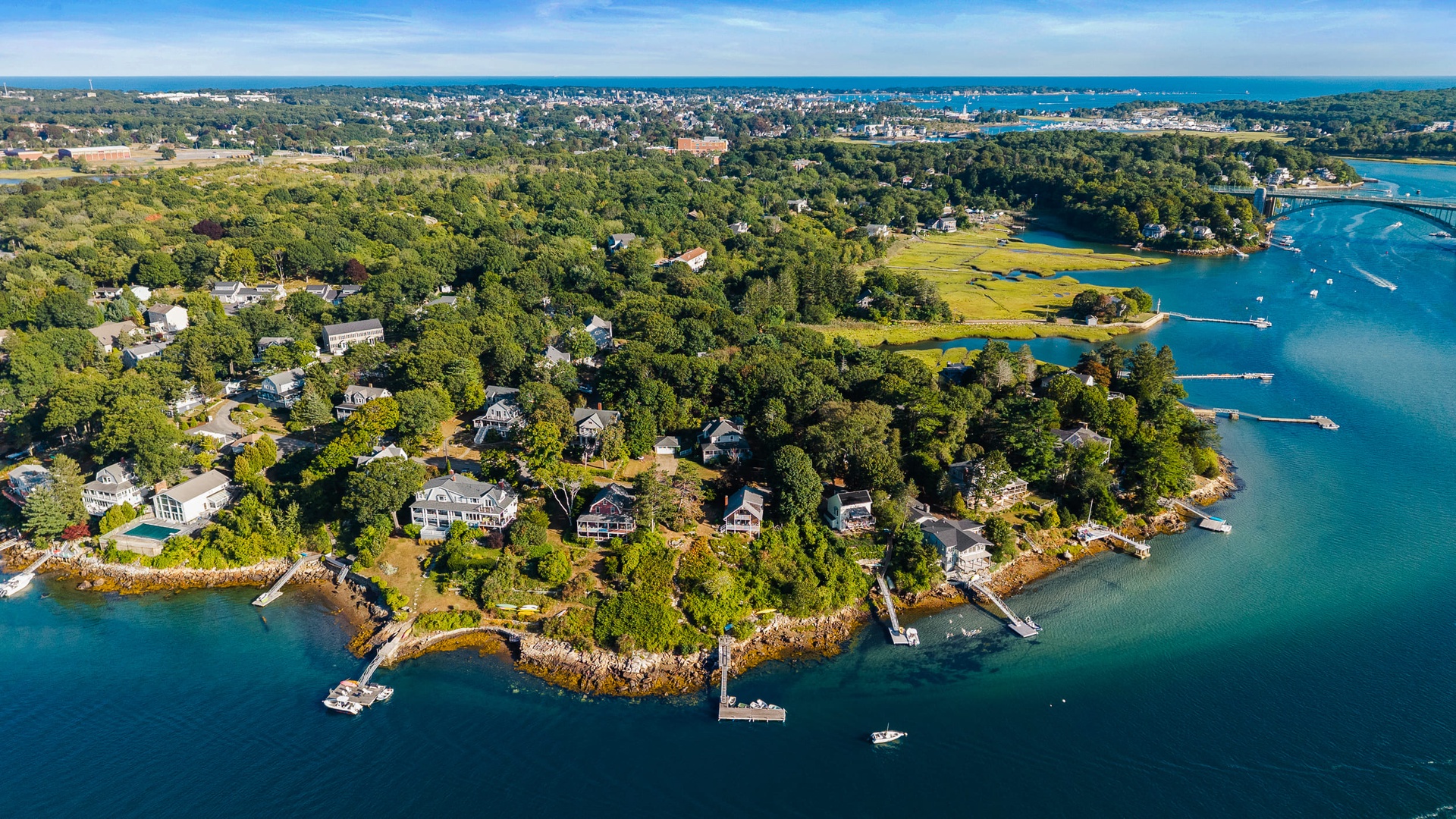 Aerial view of the surrounding area.
