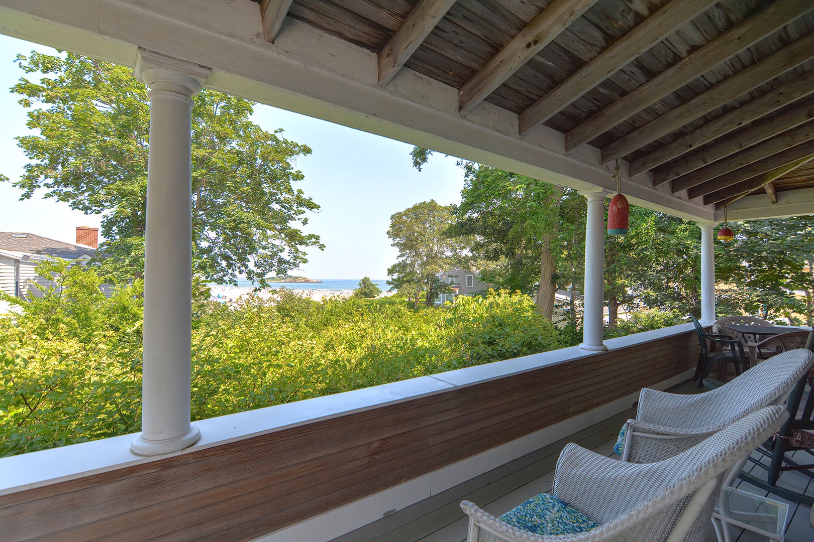 Take a peek from the porch to Good Harbor Beach.
