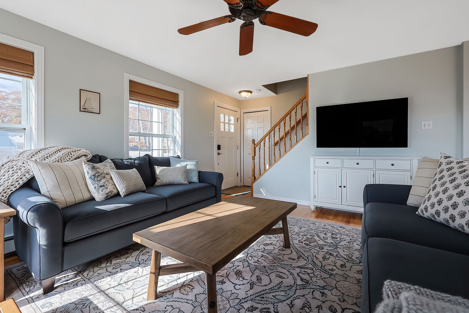 Comfy living area with TV.
