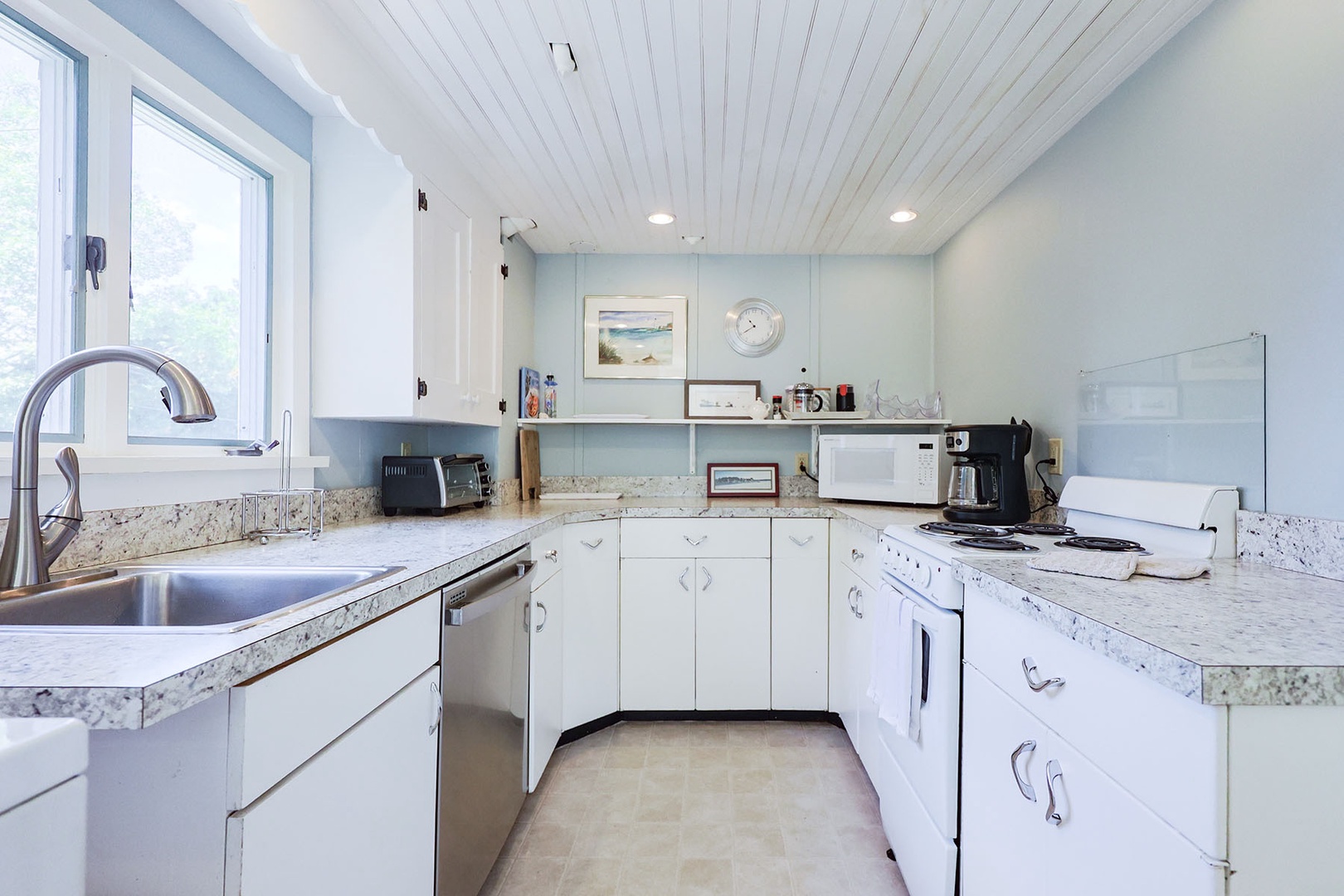 The fully-applianced kitchen.