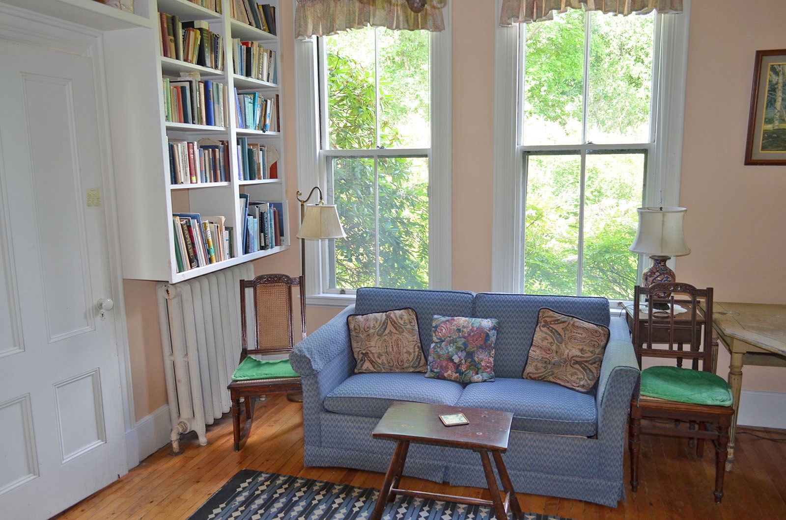 Relax with a book in a sunny sitting area off of the kitchen.