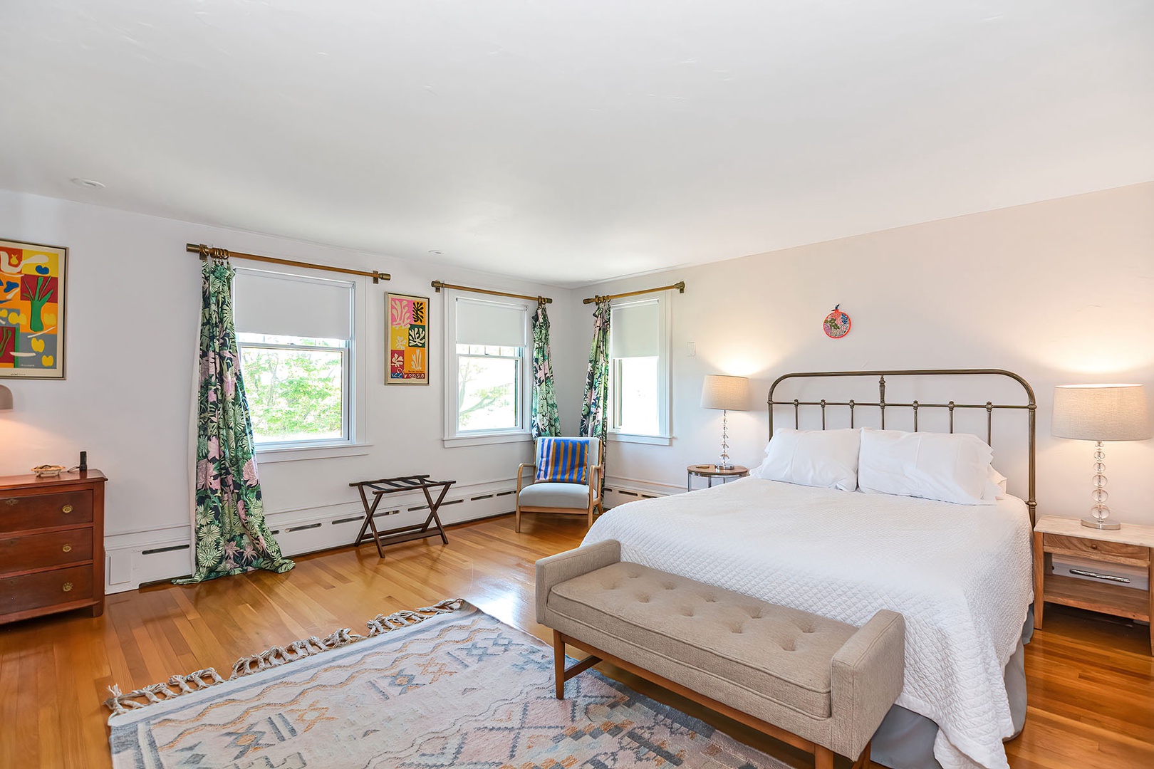 Bedroom 3: Primary Bedroom with Queen bed and ocean views.