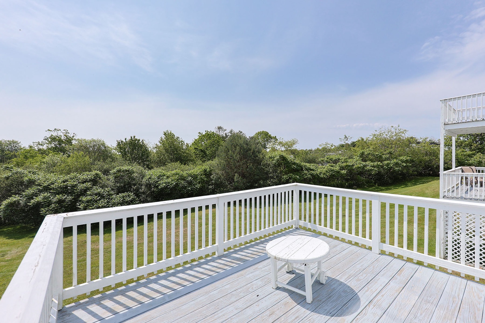 View from the deck outside the sun porch.