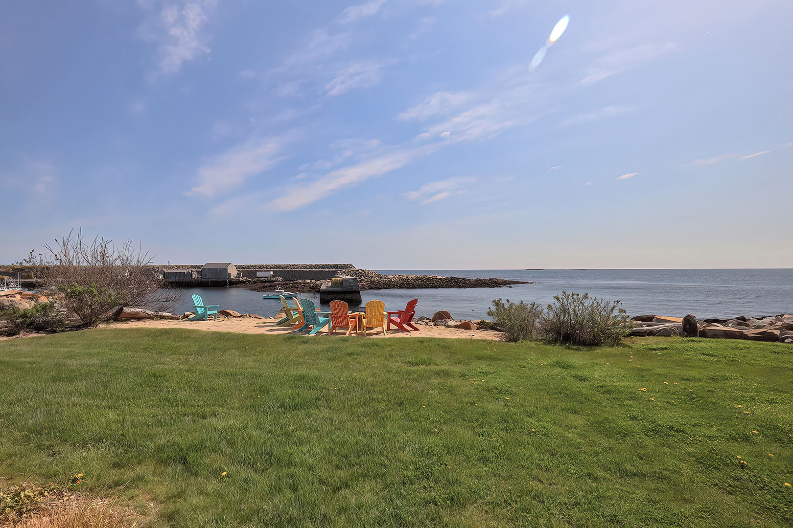 Back garden and the "beach."