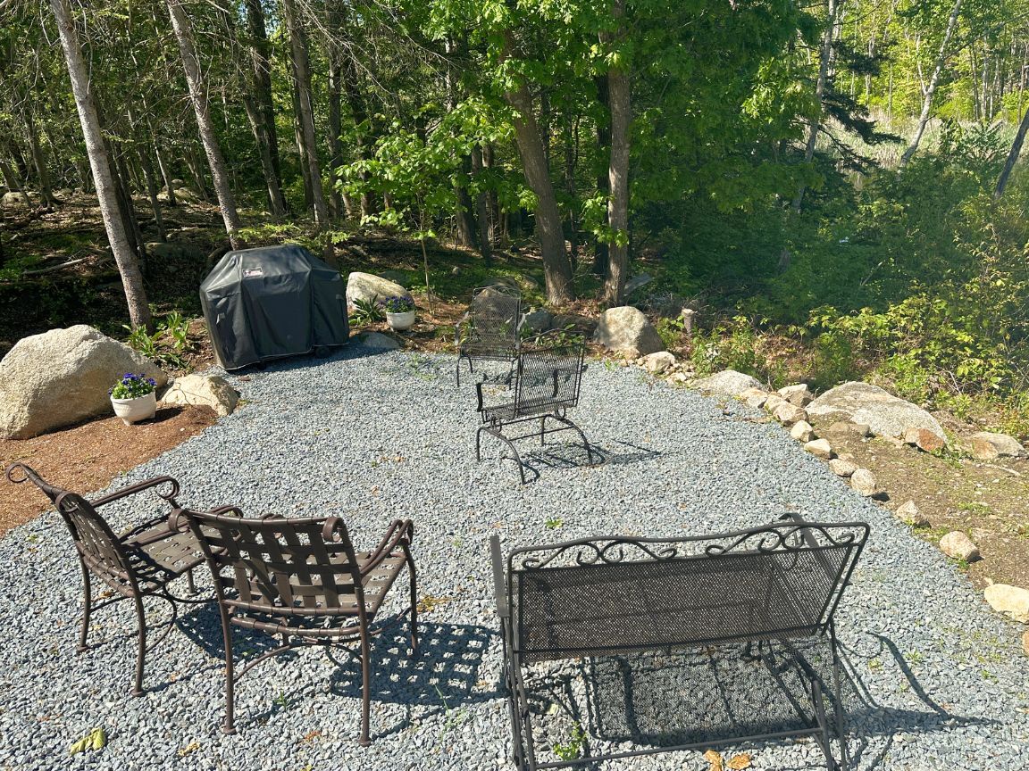 Grilling and seating area.